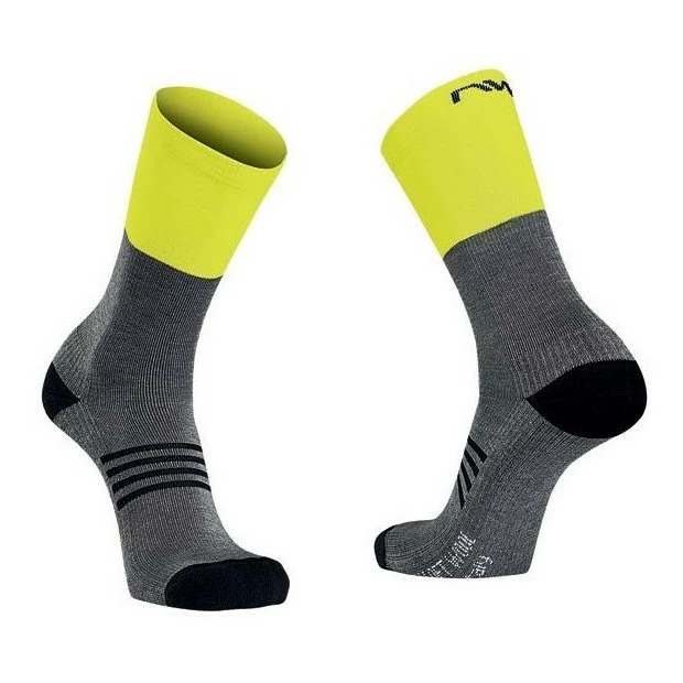 Chaussettes Hiver Northwave Extreme Pro Gris/Jaune 1 Chaussettes Hiver Northwave Extreme Pro Gris/Jaune