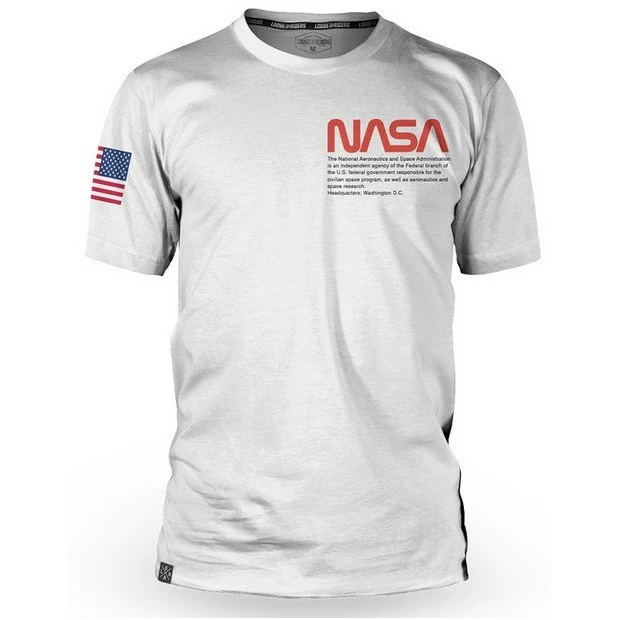 Maillot Manches Courtes Loose Riders Nasa Flight Crew Blanc 1 Maillot Manches Courtes Loose Riders Nasa Flight Crew Blanc